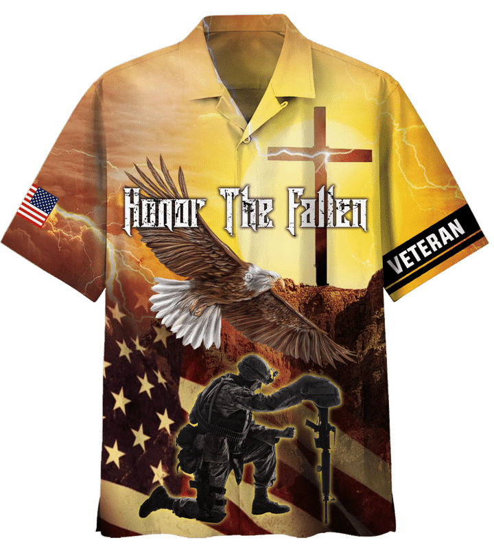 Veteran Shirt, Honor The Fallen Eagle Hawaiian Shirt