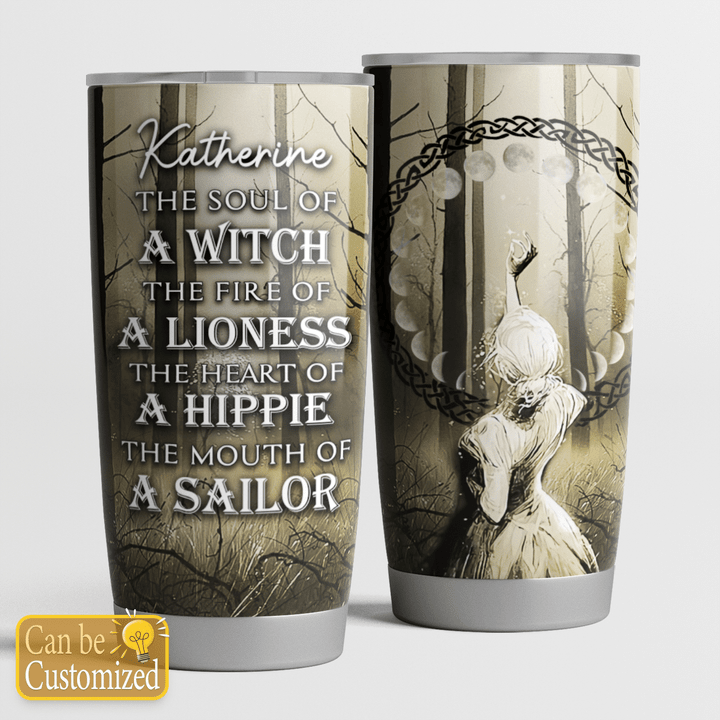 The Soul Of A Witch - Personalized Tumbler - 193T0621