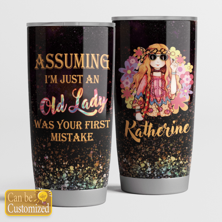 Old Lady - Personalized Tumbler - 189T0621