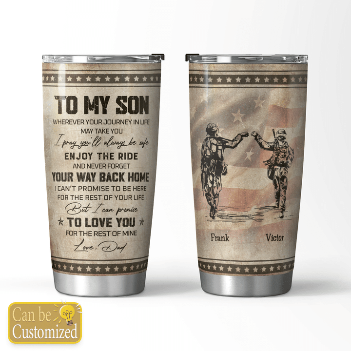 To My Son - Military - Customized Tumbler - 142T0622