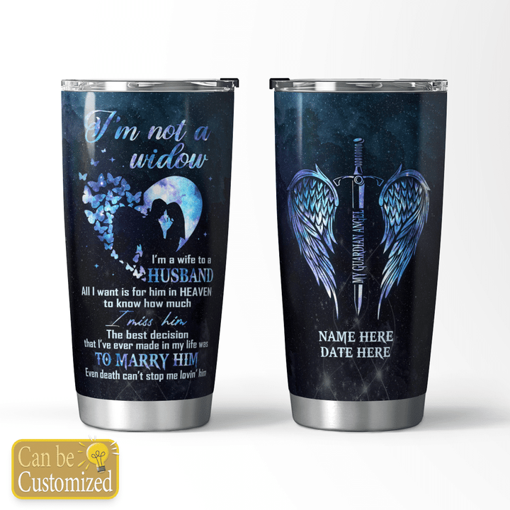 Even Death Cant Stop Me Loving Him - Personalized Tumbler - 82T0821