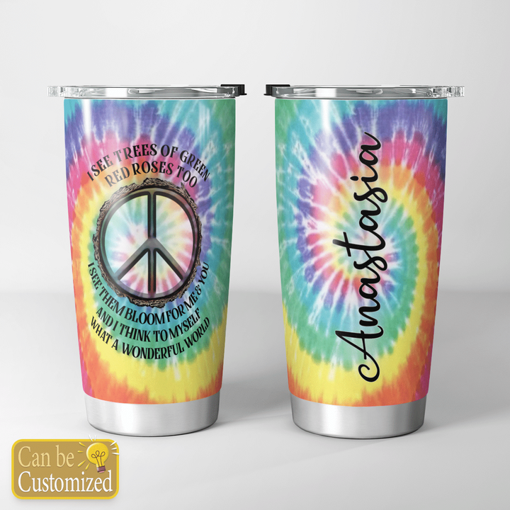 What A Wonderful World - Personalized Tumbler - 74T0721