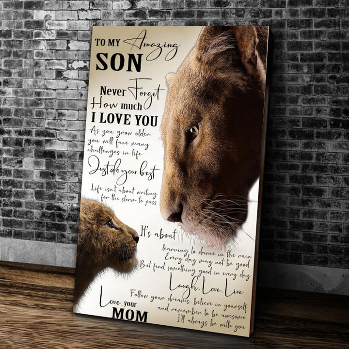To My Amazing Son Never Forget How Much I Love You Matte Canvas - ATMTEE