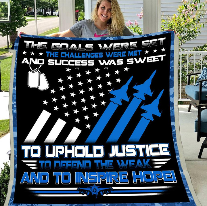 The Goals Were Set The Challenges Were Met And Success Was Sweet U.S Air Force Fleece Blanket - ATMTEE