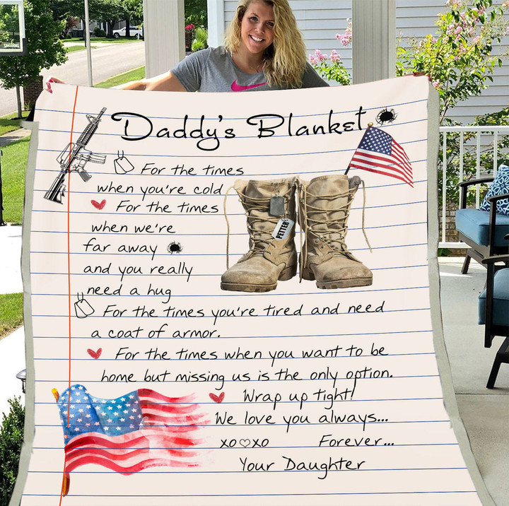 Personalized Army Blanket Army Custom Blanket For The Times When You're Cold Father's Day Gift Fleece Blanket