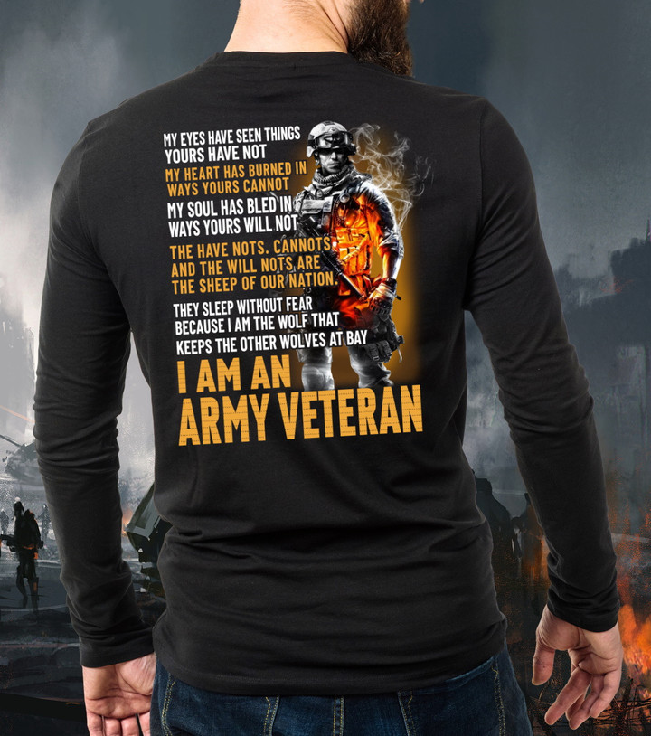 US Army Veteran Army I Am An Army Veteran Long Sleeve Shirt