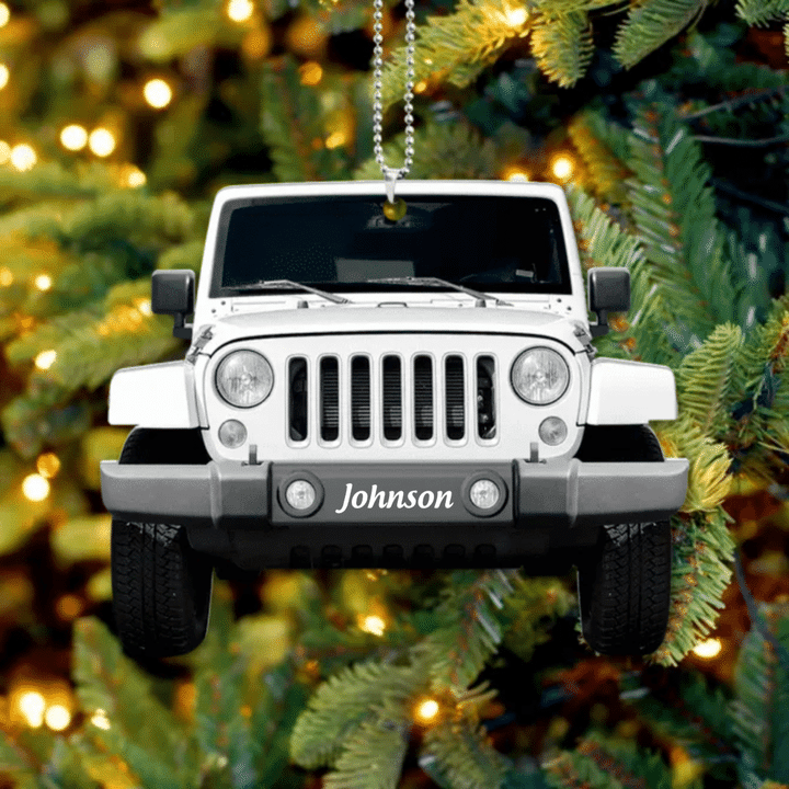 Personalized Jeep Ornament - Best Gift For Jp Lovers, Jeep Acrylic Ornament for Christmas