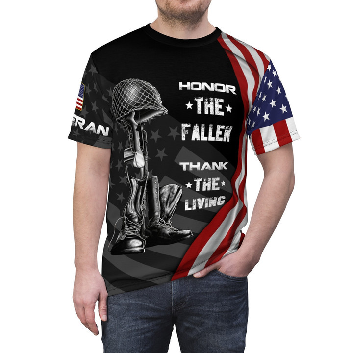Veteran 3D Shirt, Honor The Fallen Thank The Living 3D All Over Printed Shirts