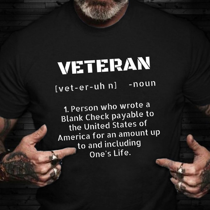 Veteran T-Shirt Veteran Definition American Pride Shirts Military Retirement Gift Ideas