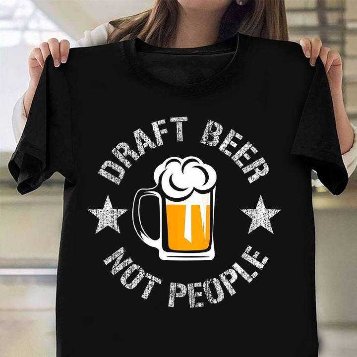 Draft Beer Not People Veteran Shirt Vintage Tee Gifts For Beer Lovers