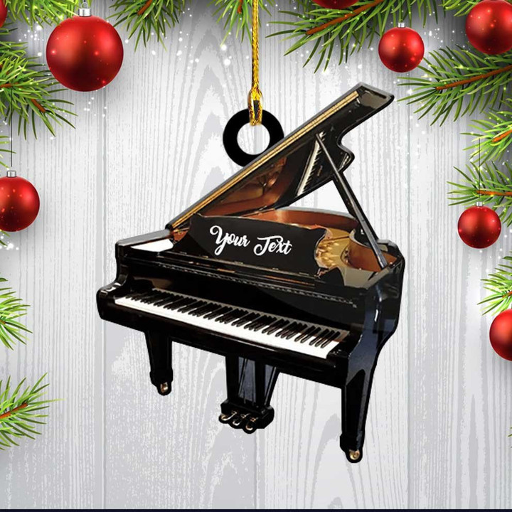 Personalized Piano Acrylic Ornament for Piano Player, Gift for Daughter and Son Piano Ornament Christmas Gift