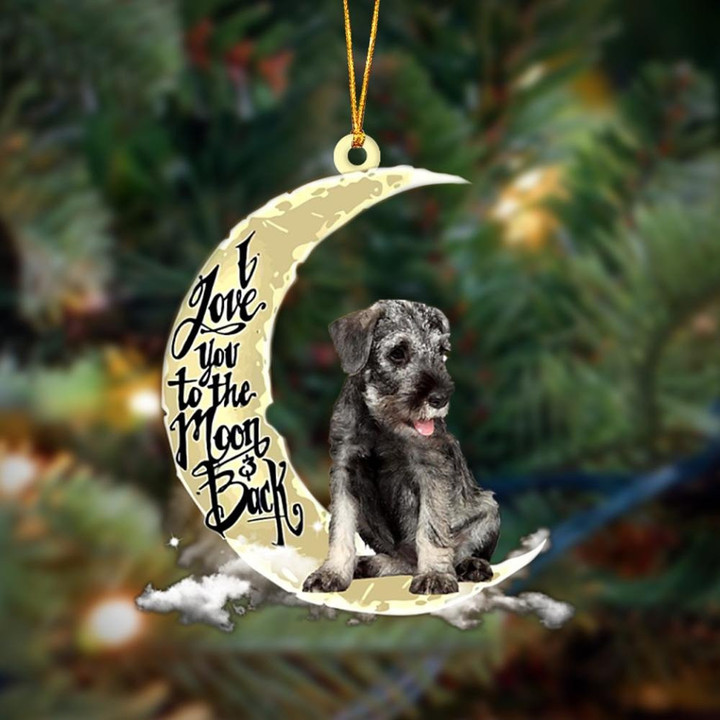 Schnauzer I Love You To The Moon And Back Hanging Acrylic Ornament
