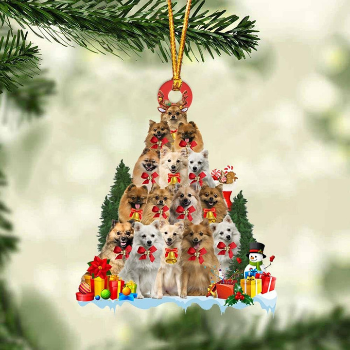 German Spitz Dog   Christmas Tree Ornament Dog Gifts Acrylic Ornament Dog Gifts Acrylic Ornament