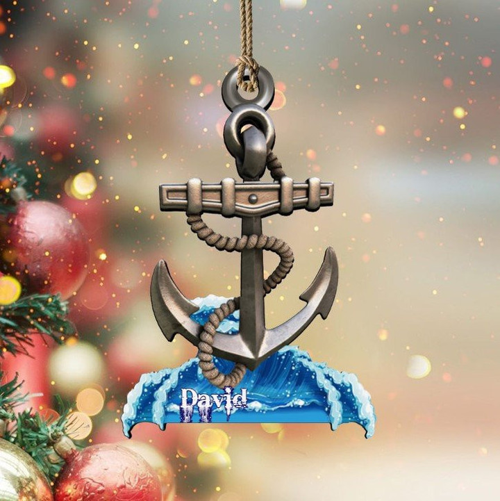 Personalized Anchor Acrylic Christmas Ornament for Anchor
