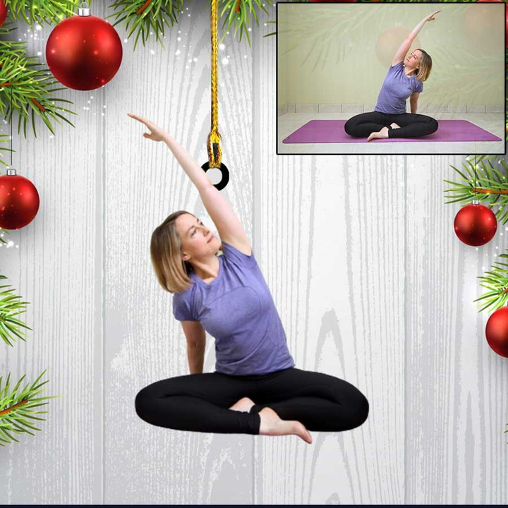 Custom Photo Yoga Ornament, Custom Shaped Acrylic Yoga Ornament for Yoga Lovers, 2D Flat Ornament