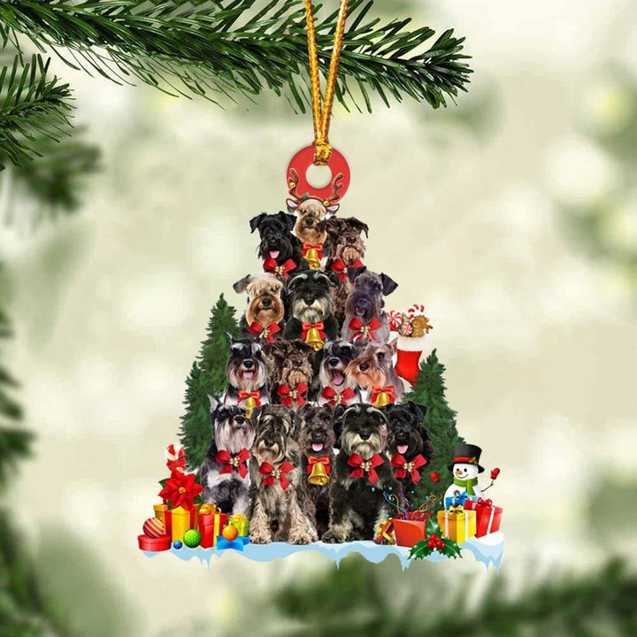 Schnauzer Dog   Christmas Tree Ornament Dog Gifts Acrylic Ornament Dog Gifts Acrylic Ornament
