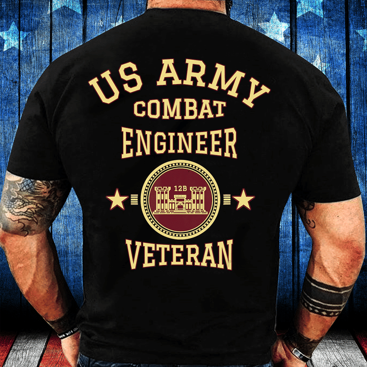 US Army Combat Engineer Veteran T-Shirt - ATMTEE