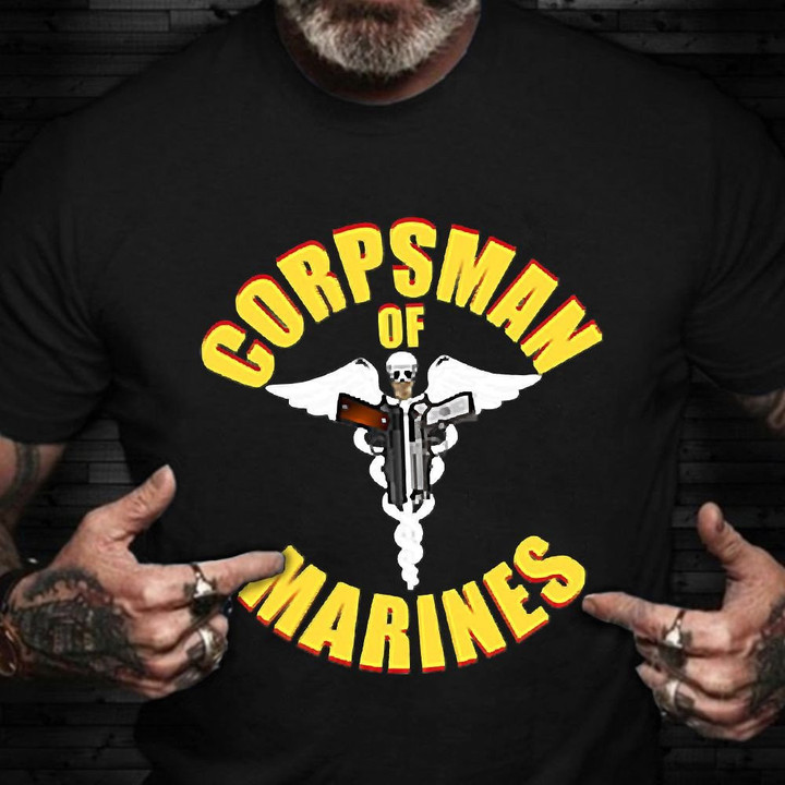 Corpsman Of Marines Shirt Marines Veteran T-Shirt Gifts For Retired Marines