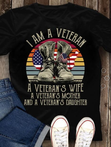 Veteran Shirt,  Woman Veteran, A Veteran A Wife A Mother And Daughter Unisex T-Shirt KM3105 - ATMTEE