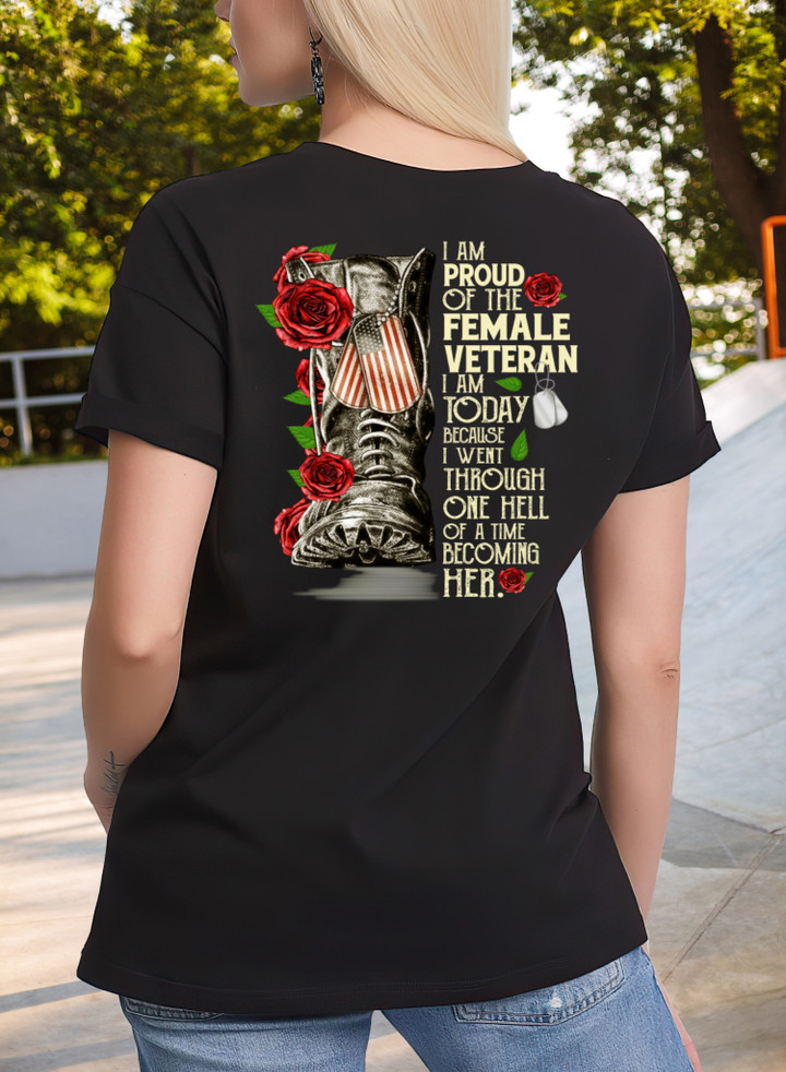 Female Veteran I Am Proud Of The Female Veteran T-Shirt