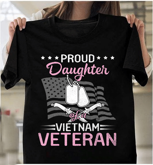 Proud Daughter Of A Vietnam Veteran Papa T-shirt - ATMTEE