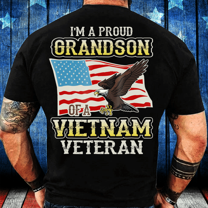 I'm A Proud Grandson Of A Vietnam Veteran T-Shirt - ATMTEE