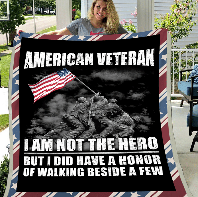 Veterans Blanket - American Veteran I Am Not The Hero But I Did Have A Honor Fleece Blanket - ATMTEE