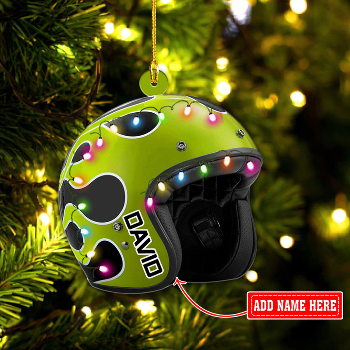 Personalized Cool Motorcycle Helmet Christmas NI1012010YR Ornaments