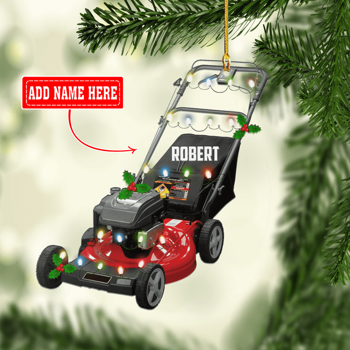 Personalized Red Lawn Mower Christmas NI1012001XB Ornaments