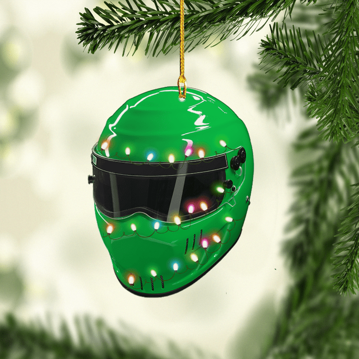 Green Drag Racing Helmet NI2411018XB Ornaments