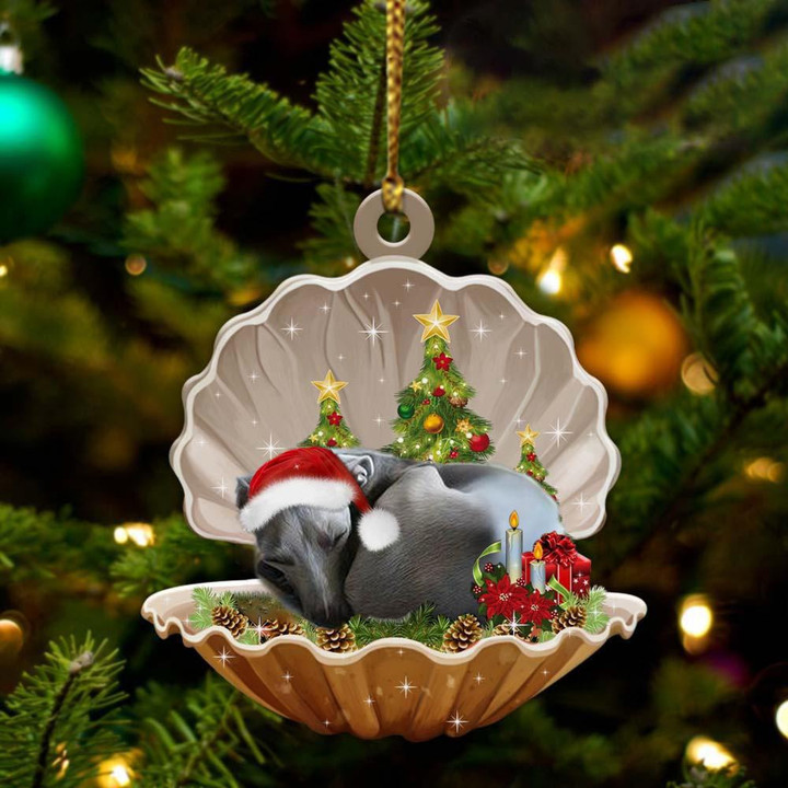 Greyhound Sleeping Pearl In Christmas YC0711119CL Ornaments