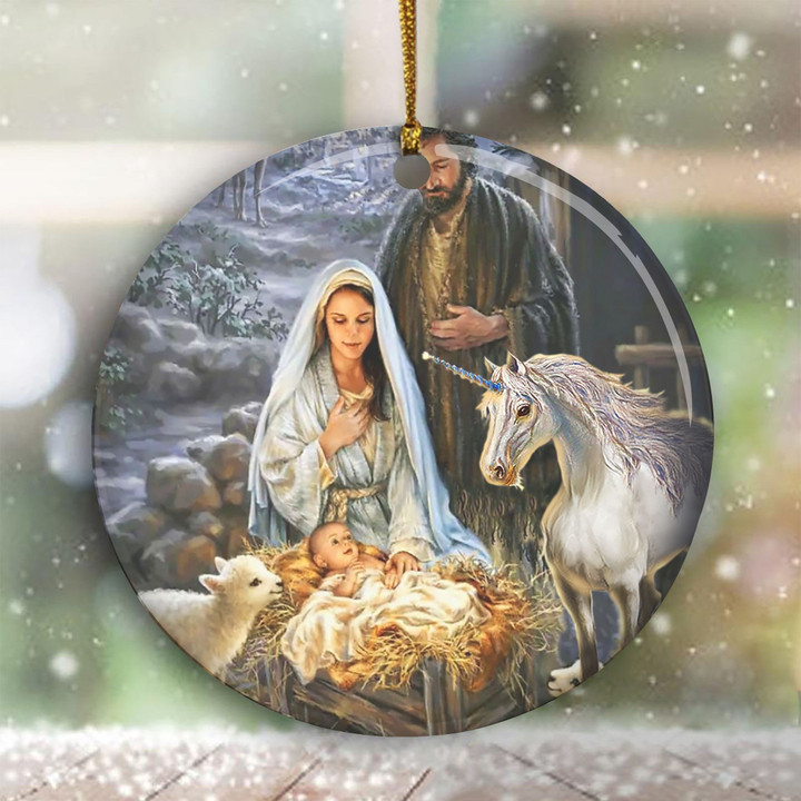 Our Savior Is Born Jesus Christmas YC0811604CL Ornaments