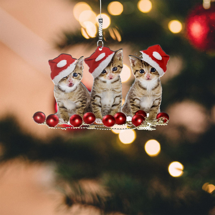 Christmas Cats NI2110320YT Ornaments, 2D Flat Ornament