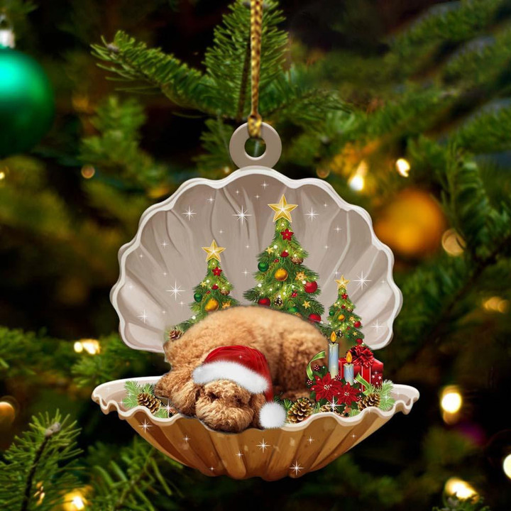 Poodle Sleeping Pearl In Christmas YC0711221CL Ornaments