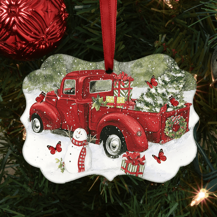 Butterfly Red Truck Memory YC0711439CL Ornaments