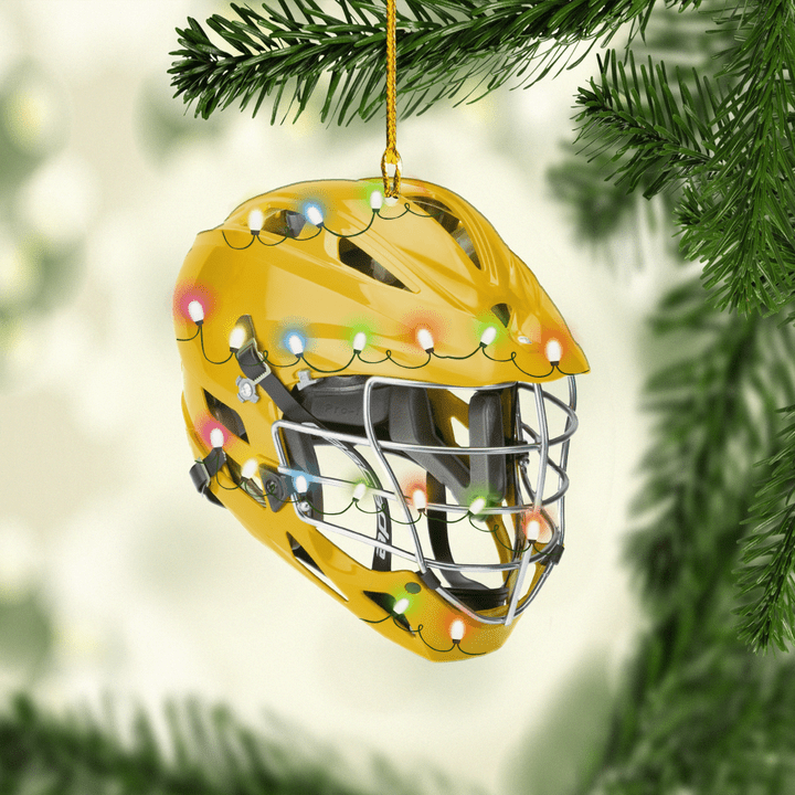 Yellow Lacrosse Helmet NI2711016XB Ornaments