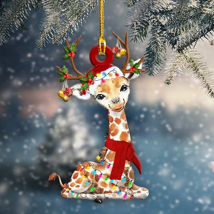Giraffe Beautiful Merry Christmas YC0611300CL Ornaments