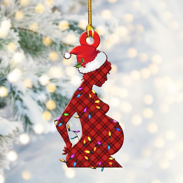 Pregnancy Red Squared Shape YW0511184CL Ornaments