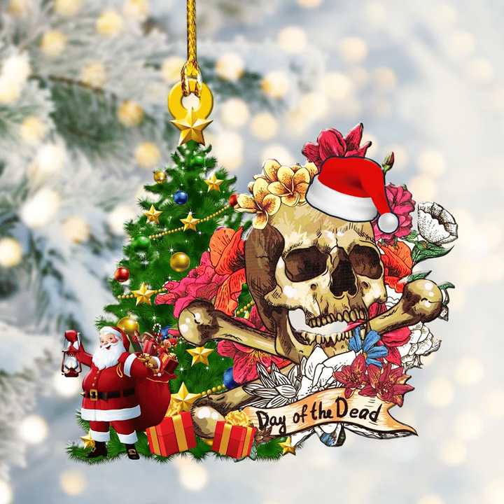 Skull Day Of The Dead Flower Skull YC0611102CL Ornaments