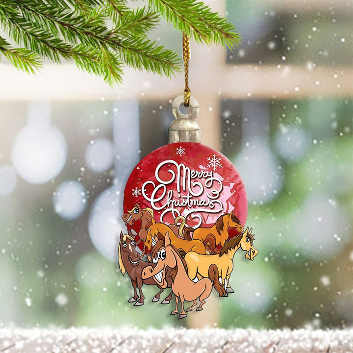 Horses Chibi Merry Christmas YW0511166CL Ornaments