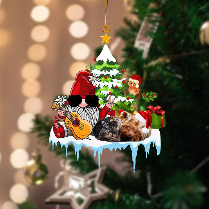 Yorkshire Terrier Christmas Gnomes Party YC0711255CL Ornaments