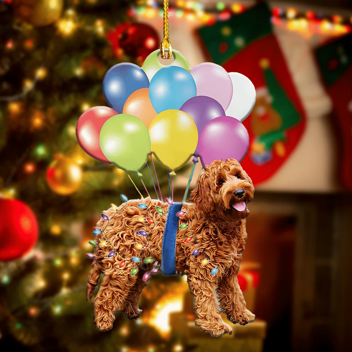 Labradoodle Dog Flying With Bubbles YC0611526CL Ornaments
