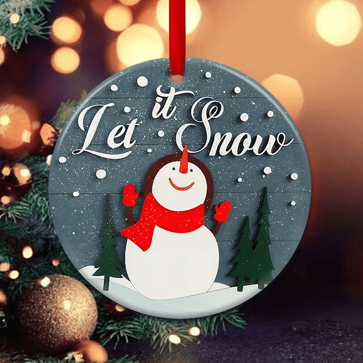 Snowman Christmas YC0711762CL Ornaments, 2D Flat Ornament