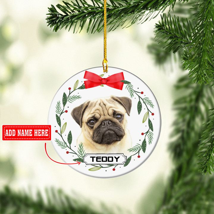 Personalized Pug Christmas NI1711020YR Ornaments