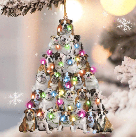 Bulldog Christmas YC0811176CL Ornaments