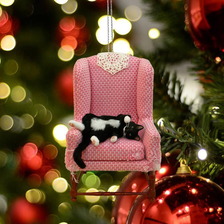 Black Cat Merry Christmas YC0611365CL Ornaments, 2D Flat Ornament