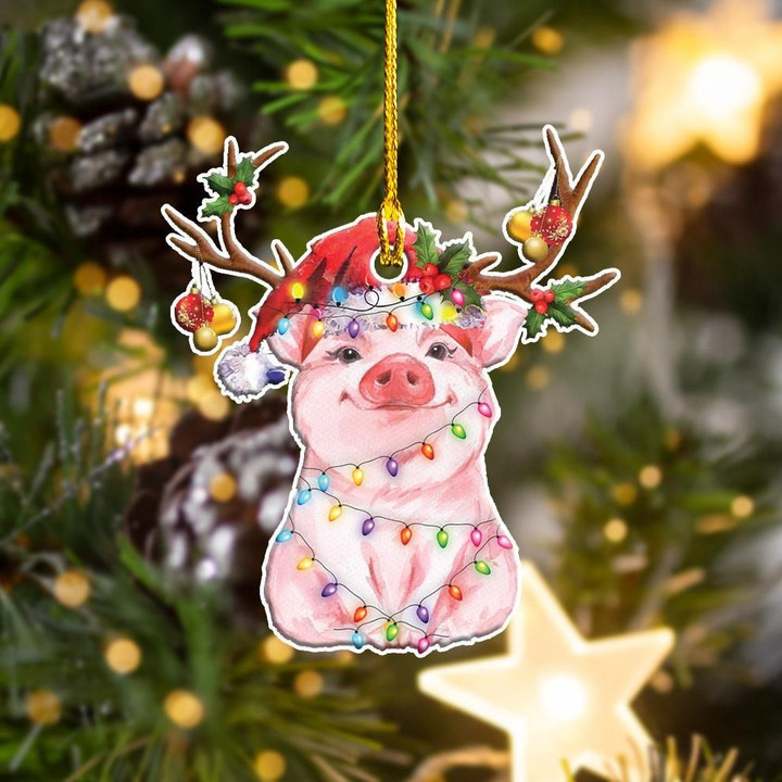 Cute Pig YC0611136CL Ornaments, 2D Flat Ornament