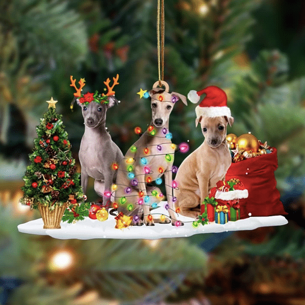 Greyhound Christmas YC0811336CL Ornaments