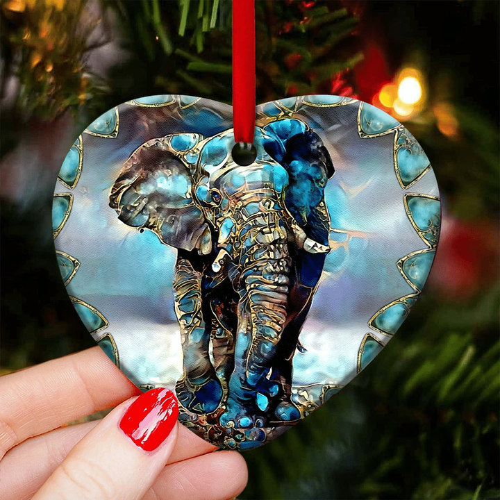 Elephant Glass Texture Style YC0711855CL Ornaments, 2D Flat Ornament