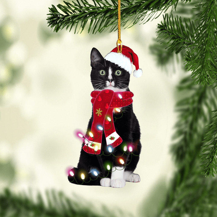 Tuxedo Cat XS0911013XB Ornaments, 2D Flat Ornament